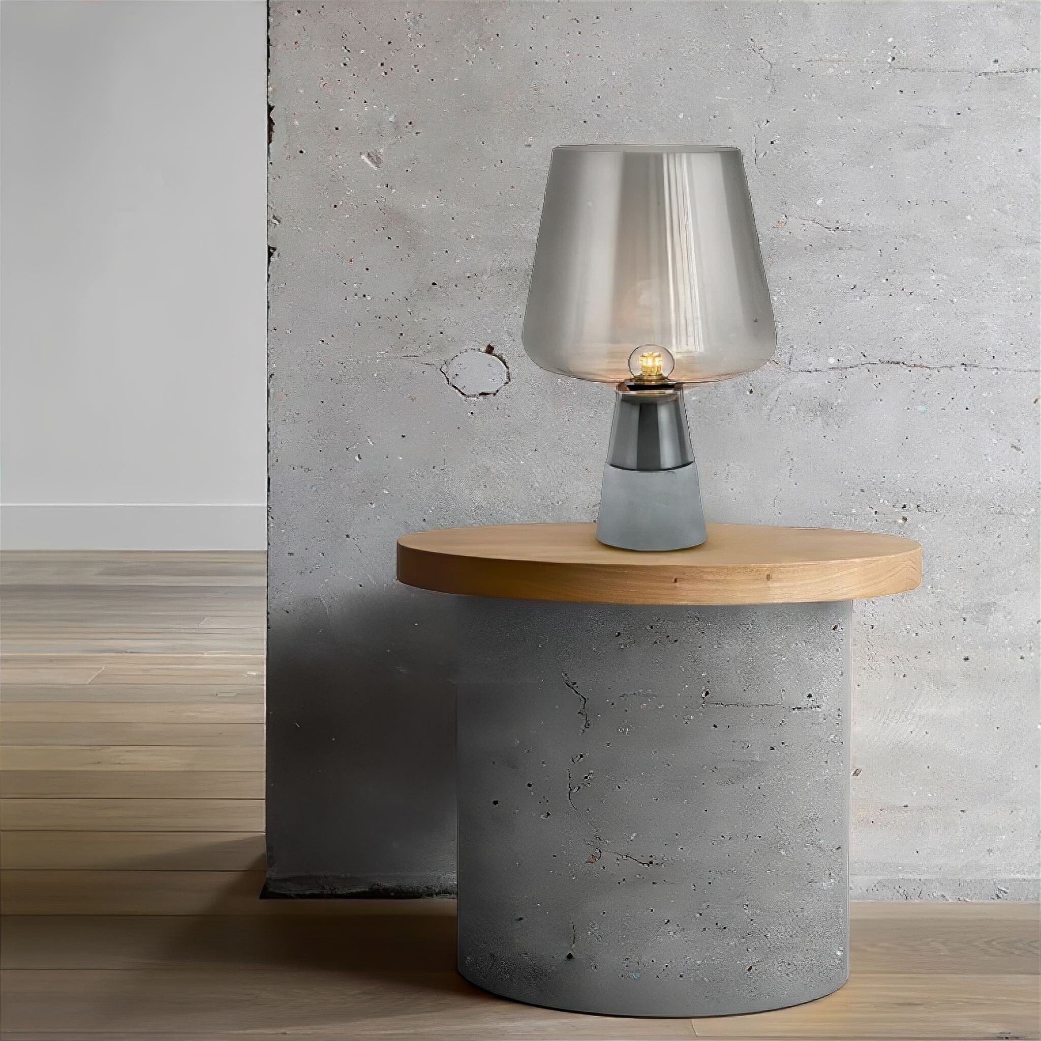 Aarhus Bordlampe — Skandinavisk Sten & Glas Belysning - Billede 5