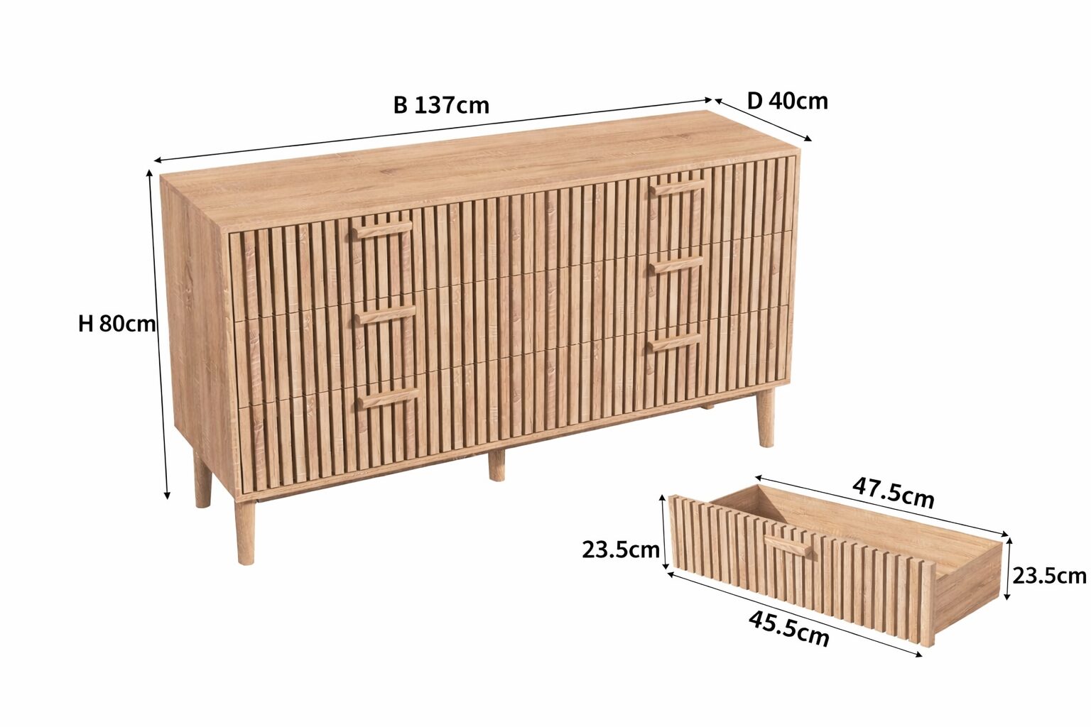 Aarhus Skab 137 cm - Billede 7