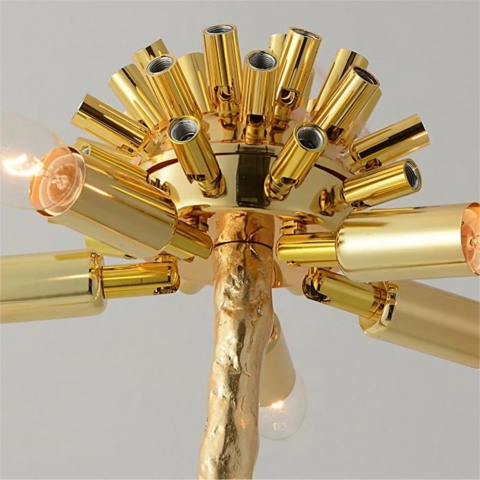Amèlie Bordlampe – Strudsefjerlampe med Kobberfod - Billede 8
