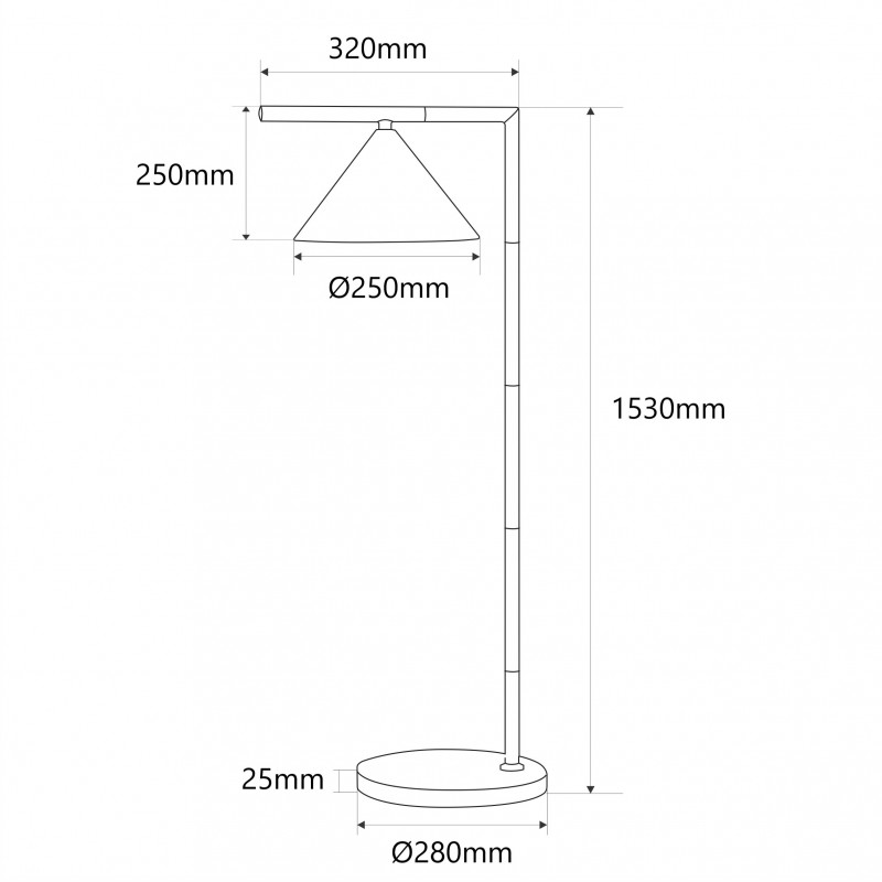 Ålesund Gulvlampe – Marmorbase med Guldfinish - Billede 6