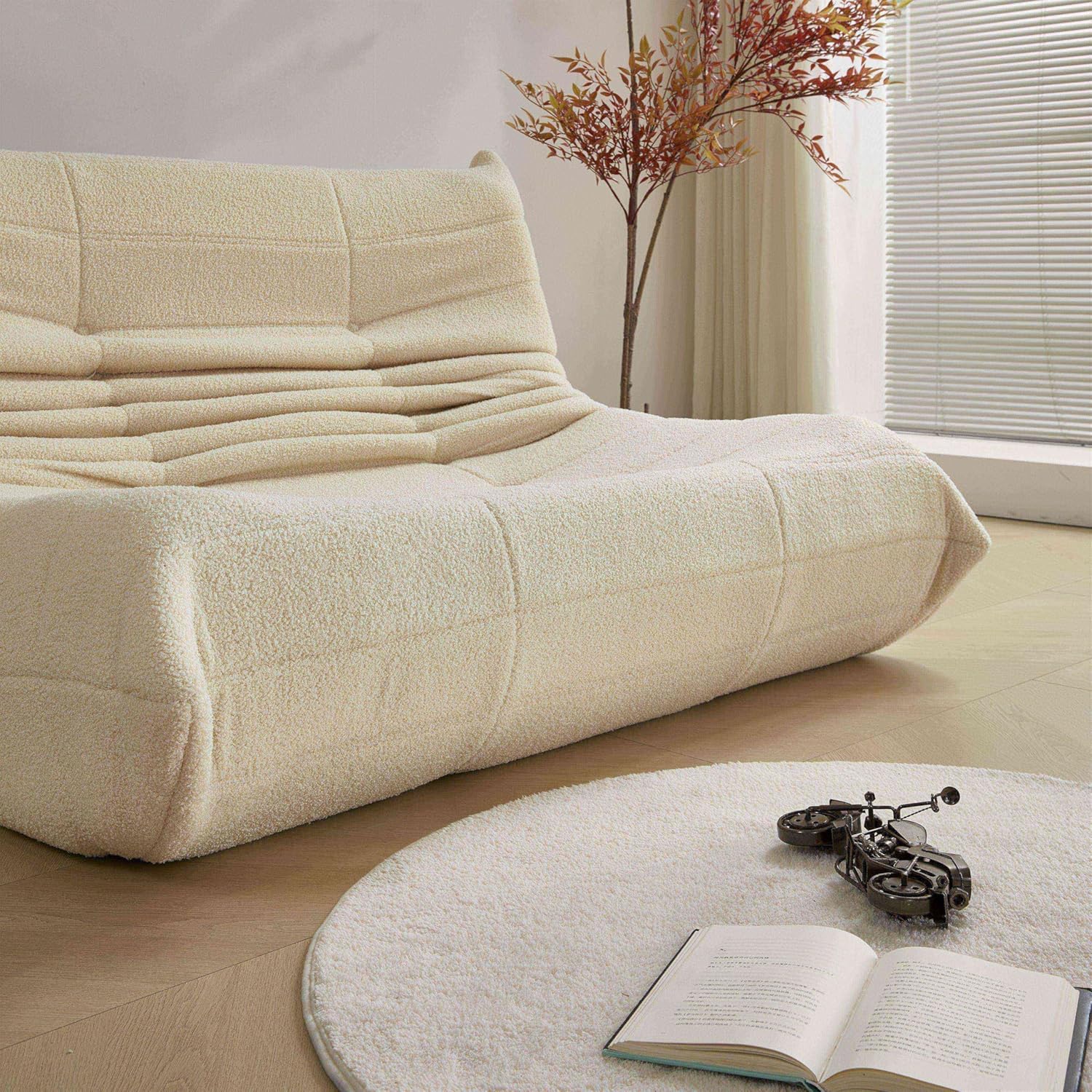 Stavanger 2-personers Sofa – Beige Bouclé, Skandinavisk Komfort - Billede 6