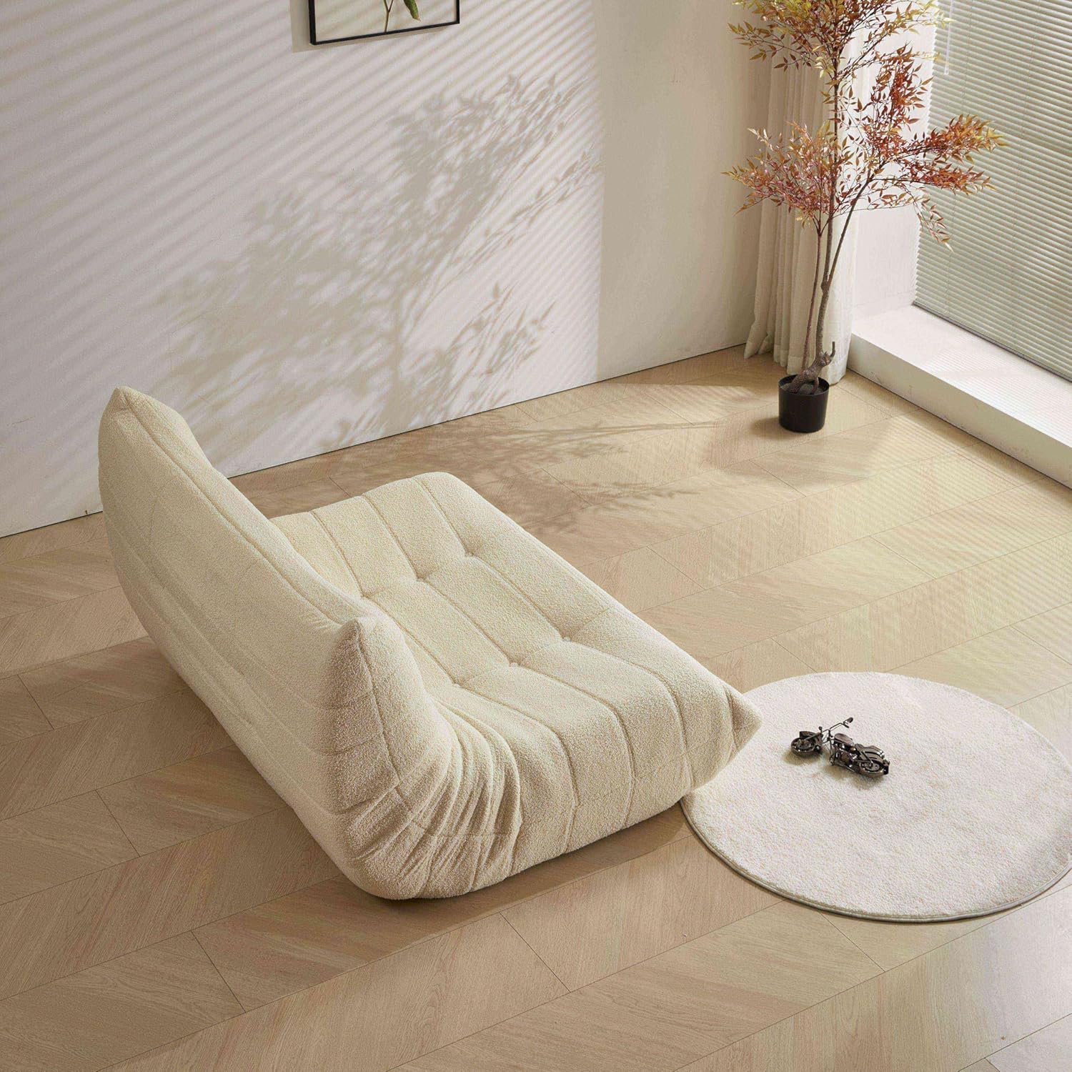 Stavanger 2-personers Sofa – Beige Bouclé, Skandinavisk Komfort - Billede 5