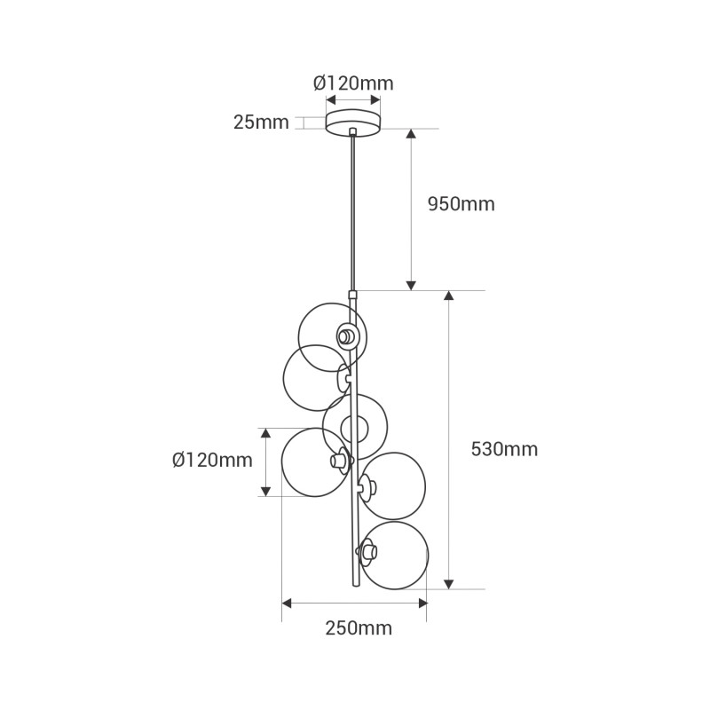 Boden – Moderne Pendellampe med Glasbold - Billede 4