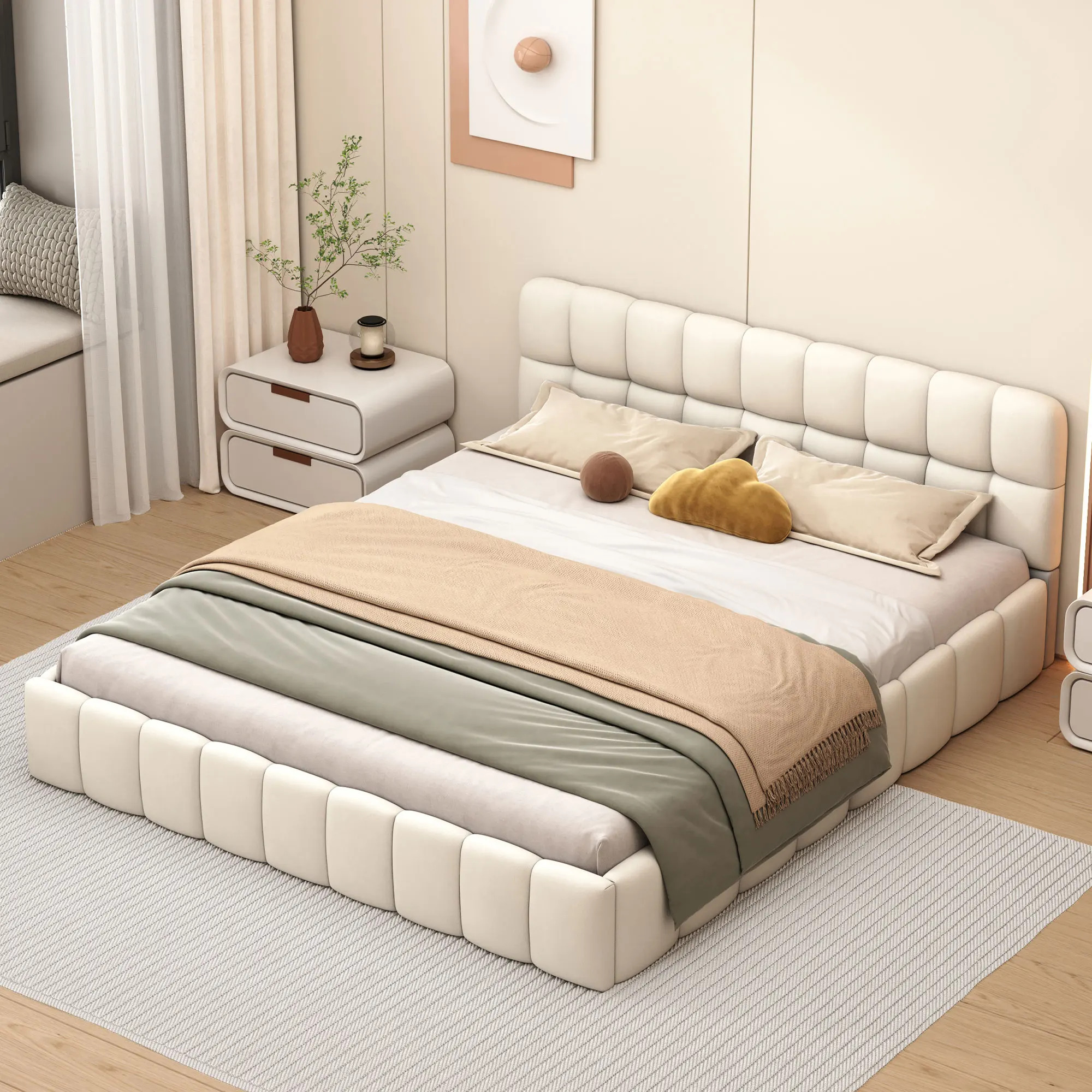 Holmestrand 140×200 cm Seng i Beige - Billede 3
