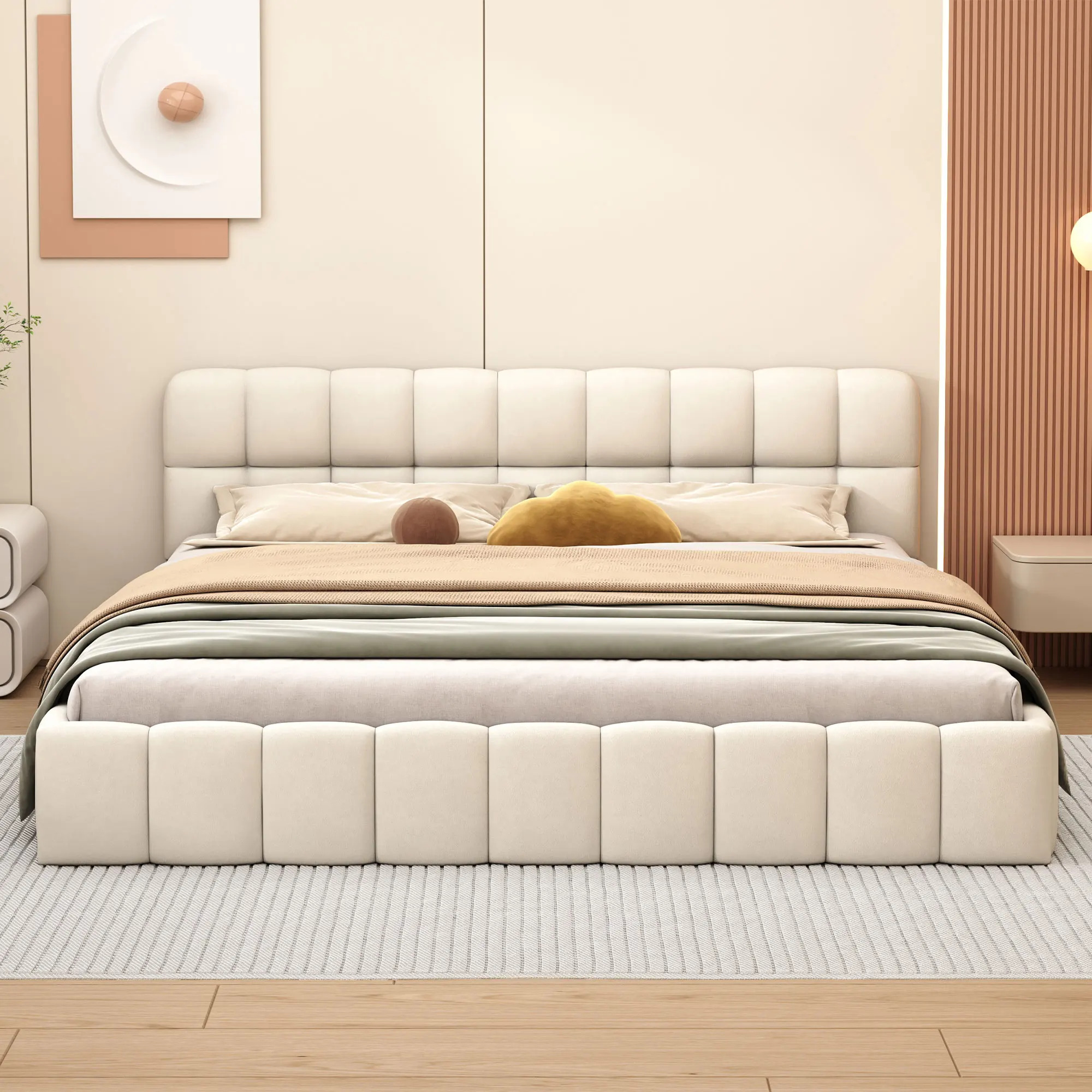 Holmestrand 140×200 cm Seng i Beige - Billede 2