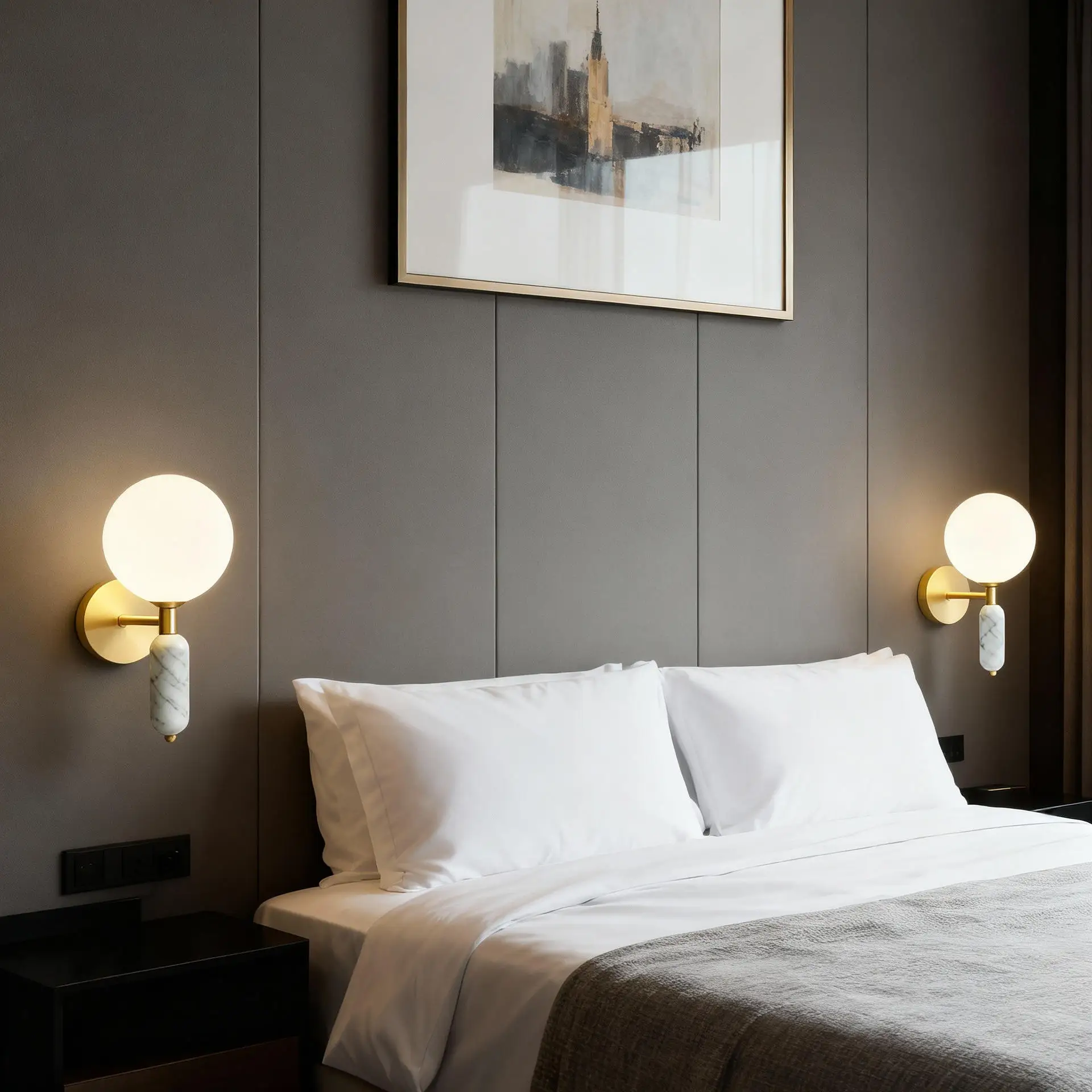 Haugesund – Marmor Sengebordslampe - Billede 3