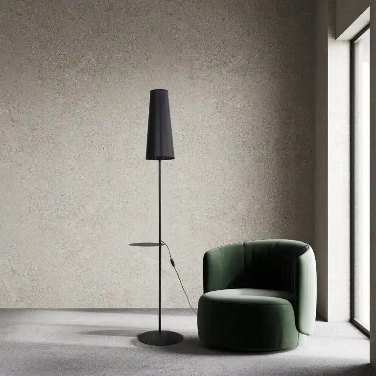 Bodø Gulvlampe 170×36 cm – Sort Slank Moderne med Skærm